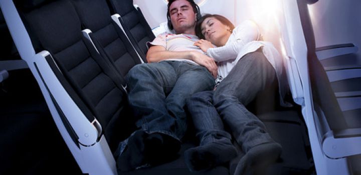 Liggend slapen bij Air New Zealand