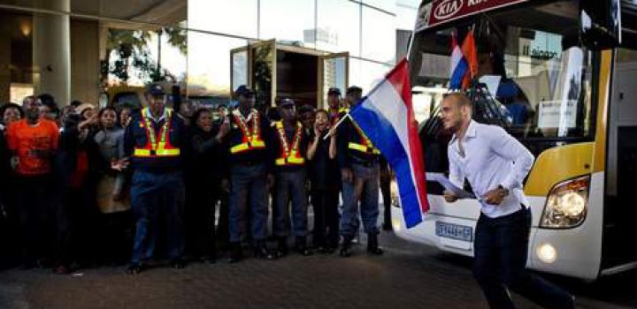 Nederlands elftal in Hilton Johannesburg
