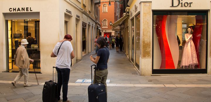 Venetië: 500 euro boete voor gebruik rolkoffers