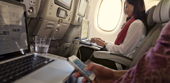 Gratis Wi-Fi bij Emirates A-380